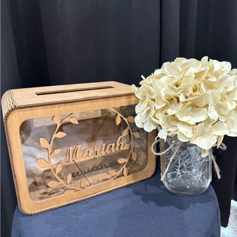 Rustic customized gift card box